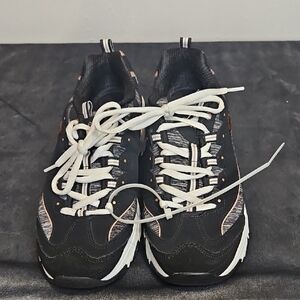 Skechers D'Lites Black & White Air Cooled Sneakers Tennis Shoes Memory Foam 8.5